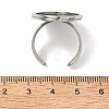 304 Stainless Steel Cuff Ring Findings STAS-B126-10B-P-3
