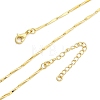 Brassl Twisted Bar Link Chain Necklaces for Men Women NJEW-G160-15G-5