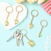 5Pcs Brass Locket Pendant Keychains KEYC-YW00267-5