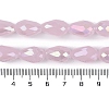 Opaque Solid Color Electroplate Glass Beads Strands LS-EGLA-N013-J8mm-B01-4