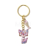 Alloy Enamel Cat Keychain KEYC-JKC01182-3