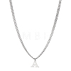 1Pc 304 Stainless Steel Letter Pendant Necklaces NJEW-LP0001-33A-P-1