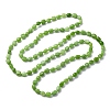 Natural Dyed Malaysia Jade Tumble Stone Nuggets Beaded Long Necklaces for Women NJEW-F340-A07-2
