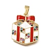 Brass Micro Pave Colorful Cubic Zirconia Pendants KK-CBAA632-28G-1