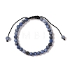 6mm Round Natural Sodalite Braided Bead Bracelets LS-BJEW-C067-01A-03-2