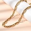 304 Stainless Steel Mariner Link Chains Bracelet & Necklace Jewelry Sets LS-SJEW-L199-16G-2