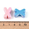 UV Plating Opaque Acrylic European Beads OACR-M027-03X-4