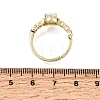 Brass Micro Pave Clear Cubic Zirconia Cuff Open Rings CU-CBA5C10-17G-5