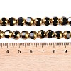 Electroplate Glass Beads Strands X-EGLA-Q128-04A-FP06-4