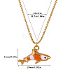 Ocean 304 Stainless Steel Enamel Pendant Necklaces WG71C62-01-2