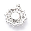 Brass Micro Pave Cubic Zirconia Pendants ZIRC-O044-21A-P-3