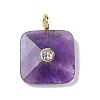 Natural Amethyst Faceted Pendants G-C274-03-G08-1