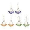Glass Braided Beads Dangle Earrings EJEW-MZ00747-2