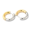 Two Tone Brass Huggie Hoop Earrings EJEW-P228-03A-2