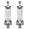 Alloy Fan Tassel Chandelier Earrings FS-WG889C6-01-1