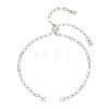 2.5MM 304 Stainless Steel Paperclip Chain Slider Bracelet Making X-AJEW-JB01402-1