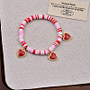 Valentine's Day Zinc Alloy Enamel Charm Bracelets FS-WG4D636-07-1