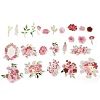 25Pcs Flowers Theme DIY Paper Stickers STIC-U004-02D-2