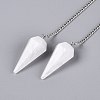 Natural Quartz Crystal Dowsing Pendulum Pendants AJEW-N005-01H-2