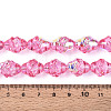 Electroplate Transparent Glass Beads Strands X-EGLA-N020-03E-4