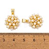 Brass Micro Pave Cubic Zirconia Pendants KK-E108-17G-3