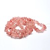Cherry Quartz Glass Chip Beads Strands LS-G-L269-41-3