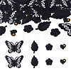 40Pcs 4 Styles Polyester Embroider Thread Iron on/Sew On Patches PATC-TA0001-45B-1