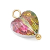 Transparent Glass Charms PALLOY-JF04198-01-4