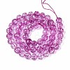 Crackle Transparent Glass Beads Strands GLAA-N063-8mm-05-2