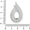 Brass Micro Pave Cubic Zirconia with Glass Pendants KK-Q026-18P-3