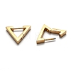 304 Stainless Steel Triangle Huggie Hoop Earrings STAS-J033-02B-G-3