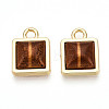 Square Alloy Resin Charms PALLOY-N177-04G-1