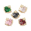 Glass Rhinestone Charms KK-F862-45G-1