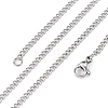 Unisex Casual Style 304 Stainless Steel Curb Chain Necklaces STAS-O037-54P-3