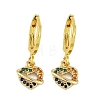 Brass Micro Pave Cubic Zirconia Hoop Earrings for Women EJEW-B067-01G-01-1