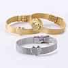 Unisex 304 Stainless Steel Watch Band Wristband Bracelets BJEW-L655-023P-1