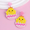 Easter Acrylic Glitter Powder Dangle Stud Earrings FS-WG58748-20-1