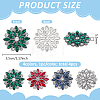 4Pcs 4 Colors Glass Rhinestone Flower Wedding Dress Accessories STIC-FG0001-11-2