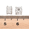 Brass Clear Cubic Zirconia Beads KK-B186-21A-P-3
