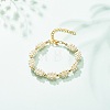 Glass Pearl Braided Beaded Bracelet BJEW-JB08593-2