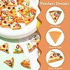 30Pcs 6 Styles Opaque Resin Pizza Cabochons RESI-CJ0005-41-3