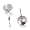 304 Stainless Steel Stud Earring Settings STAS-J031-12-3