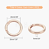 8Pcs 4 Color Alloy Spring Ring Clasps FIND-PH0002-45-4
