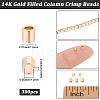 3Bags Brass Crimp Beads KK-BBC0026-10A-2