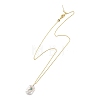 Natural Baroque Keshi Pearl Pendant Brass Cable Chain Necklaces NJEW-JN06530-4