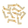 SHEGRACE Brass Micro Pave Clear Cubic Zirconia Pendants XGRQ29051-394G-L-1