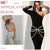 1Pc Plastic Round Imitation Pearl Beaded Tassel Waist Chains for Women AJEW-ME0003-16-5