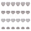 24Pcs 4 Style 304 Stainless Steel Beads STAS-DC0014-50-1