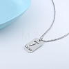 201 Stainless Steel Lucky Number 7 Dog Tag Necklaces for Women Men WGF2A89-01-2