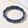 Bamboo Natural Lapis Lazuli Beads Stretch Bracelets for Women Men BJEW-K304-01H-2